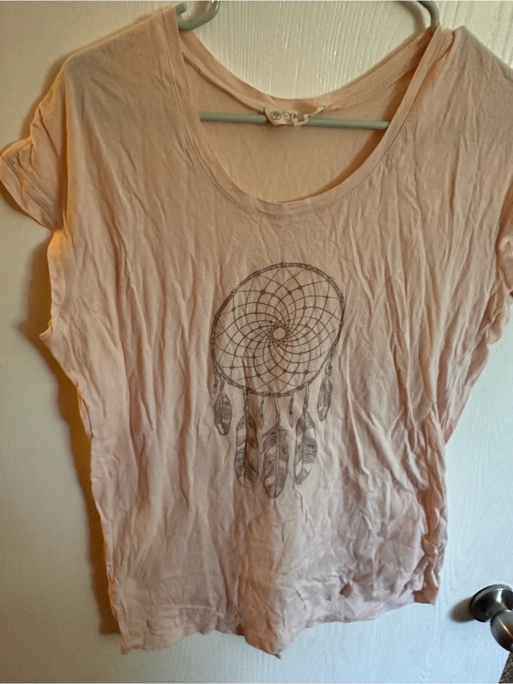 Synergy Organic Clothing Pale Pink Dreamcatcher Short Sleeve Tee